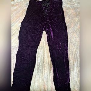 Crushed velvet pants